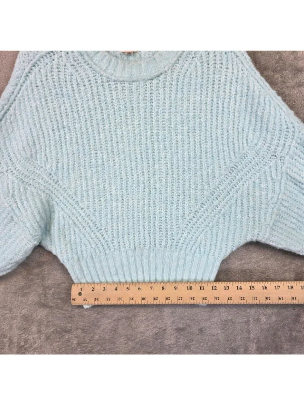 Pilcro Sweater Womens XS Blue Chunky Knit Dolman Sleeve Crew Neck Pullover